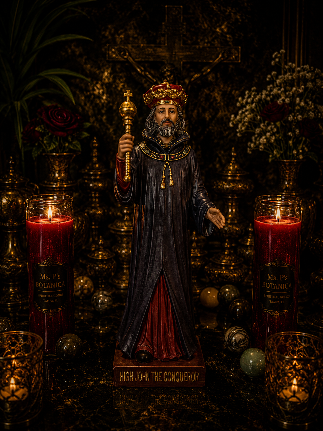 12" High John the Conqueror Statue for Success, Luck & Personal