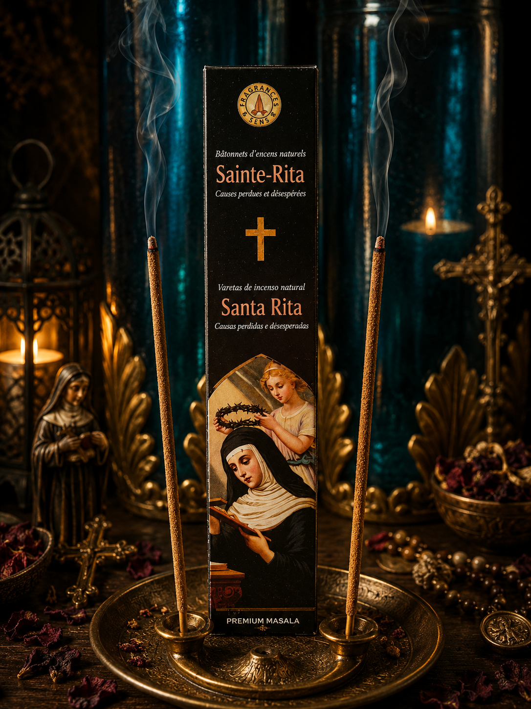 Saint Rita Premium Masala Incense – Patron Saint of Impossible Causes