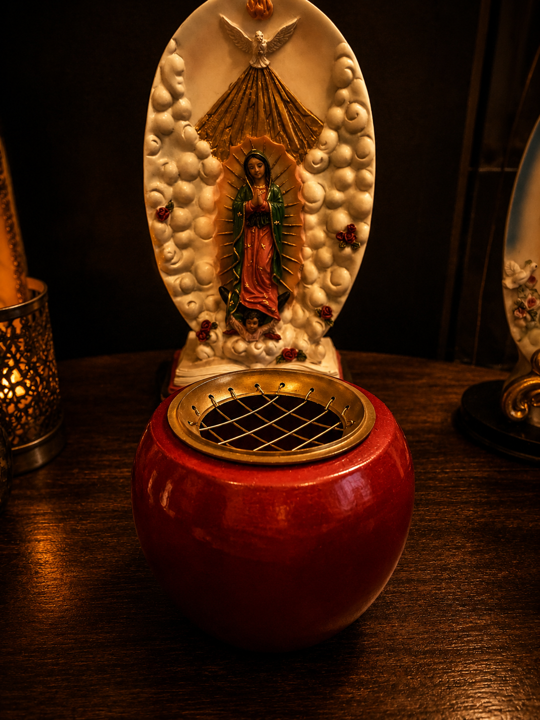 Round Iron Resin Burner for Charcoal & Incense | Spiritual Altar Burner