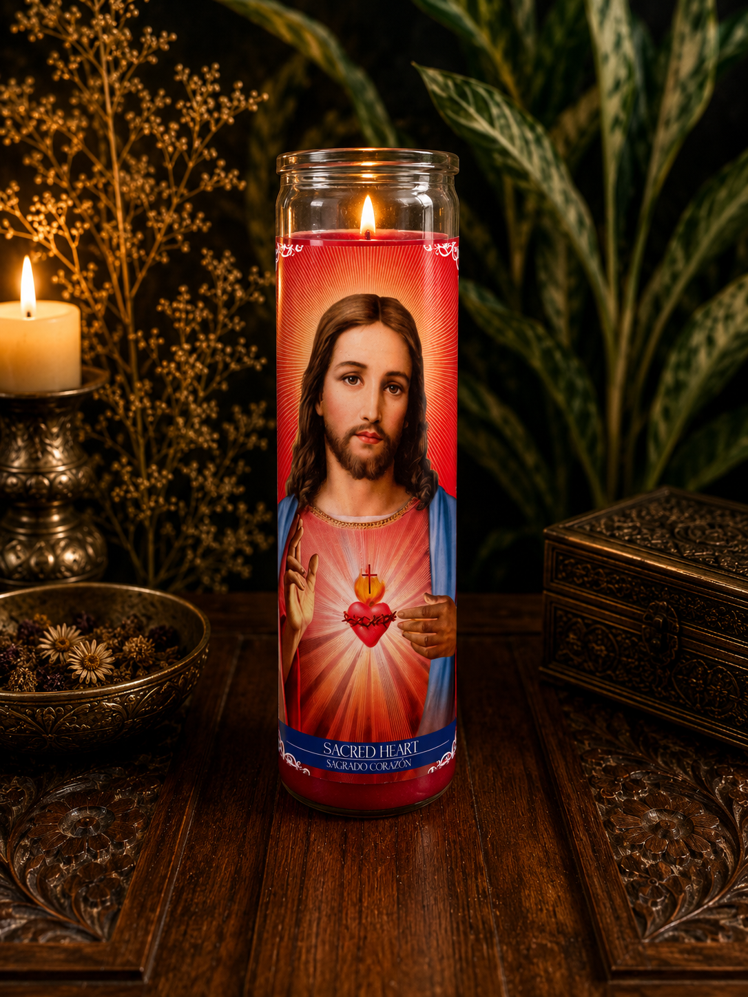 Sacred Heart of Jesus 7-Day Prayer Candle | Protection, Peace & Blessings