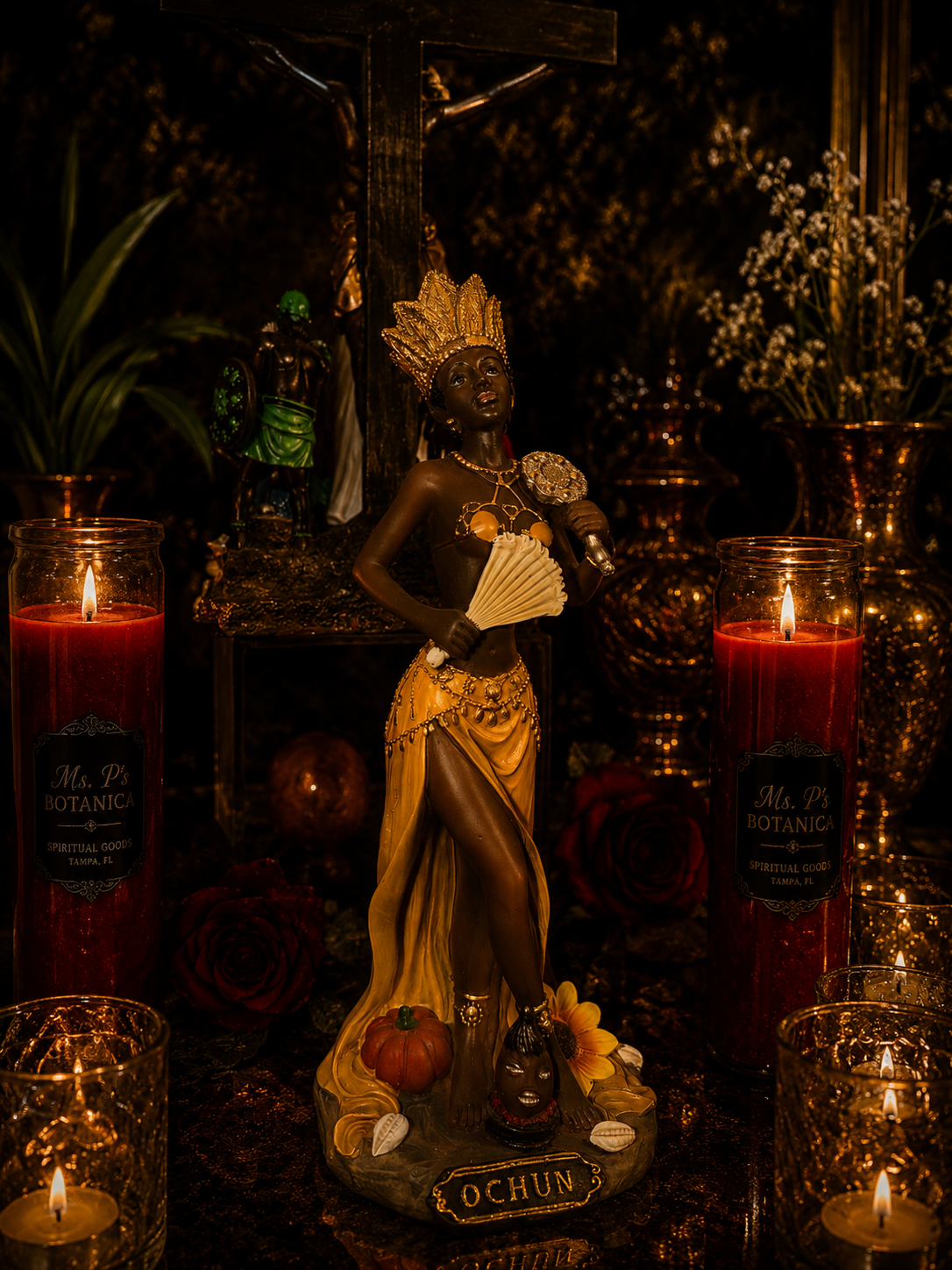 10" Oshun Statue for Love, Prosperity & Devotional Altars