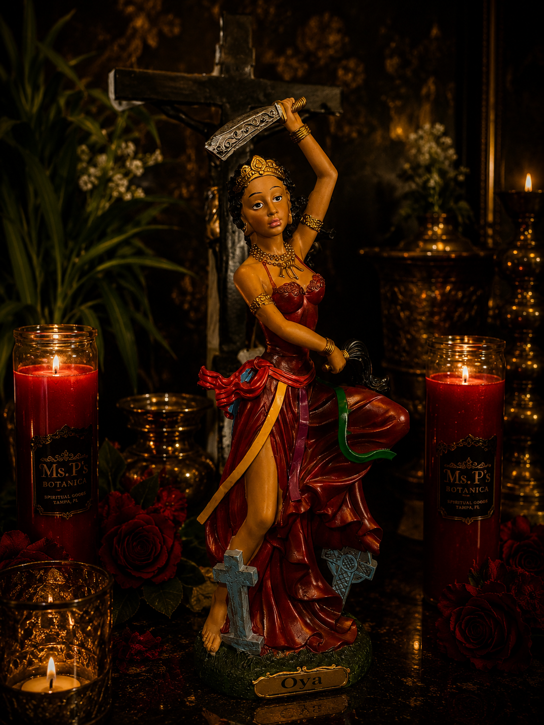 12.5" Oya Statue for Transformation, Protection & Spiritual Strength
