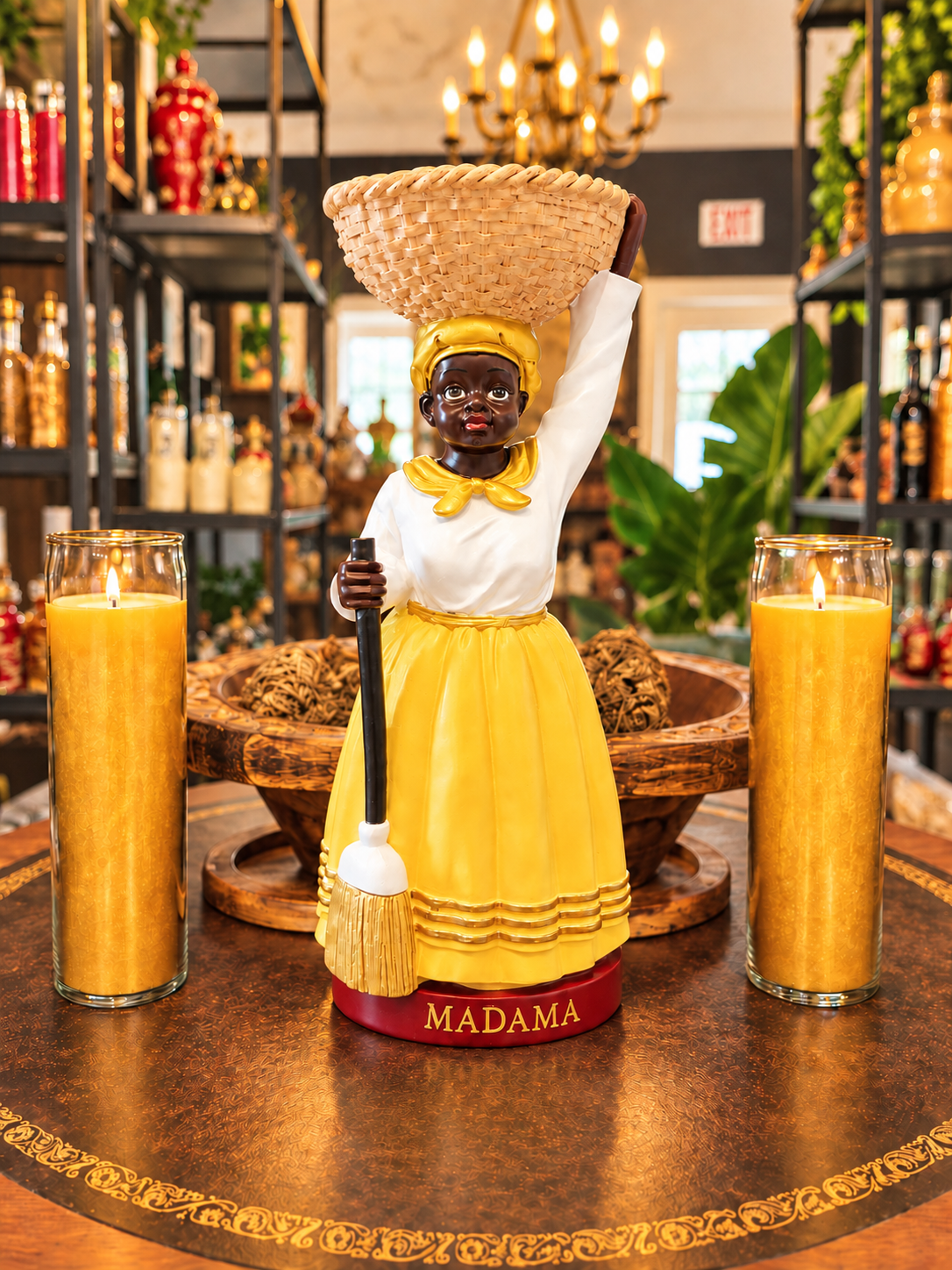 12" La Madama Yellow Statue | Ancestral Spirit & Spiritual Guide