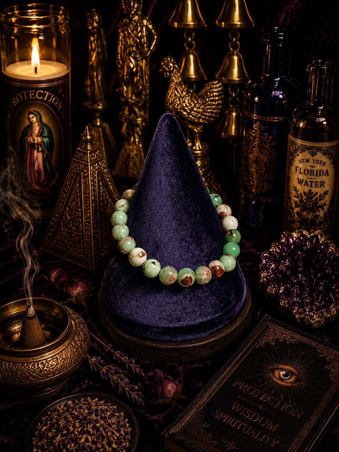 Green Opal Chrysoprase Bracelet for Emotional Healing, Abundance & Hope