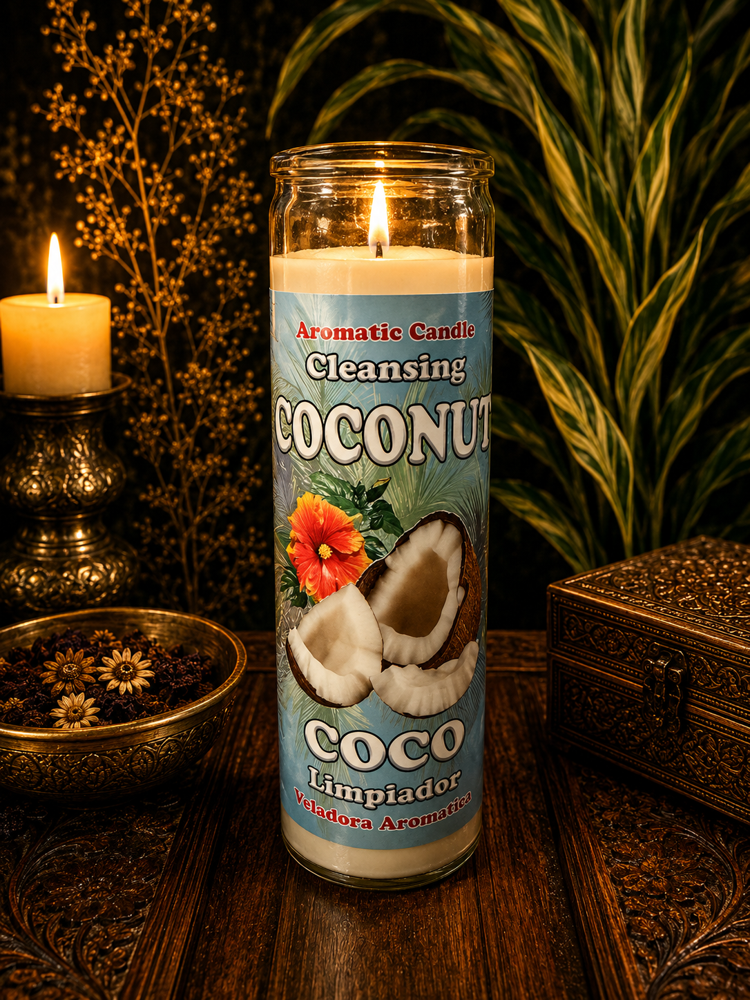Fixed Coconut Cleansing Candle – Spiritual Purification & Negative Energy Removal