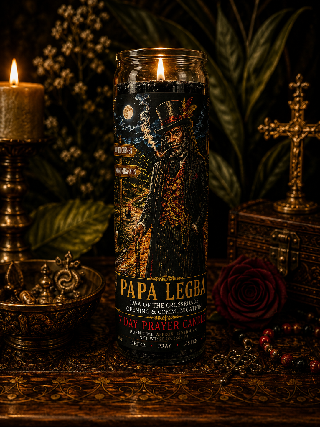 Papa Legba 7-Day Prayer Candle | Open Roads, Opportunity, Communication & Guidance