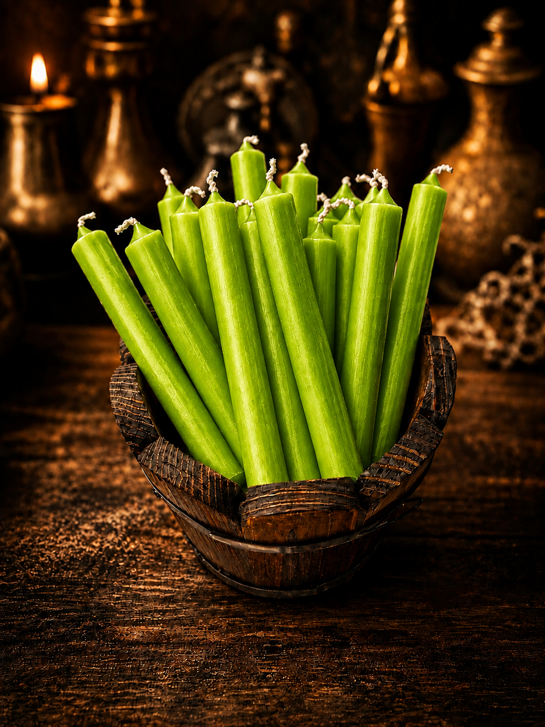 Lime Green Chime Candles | Money, Success, Opportunity & Fast Growth