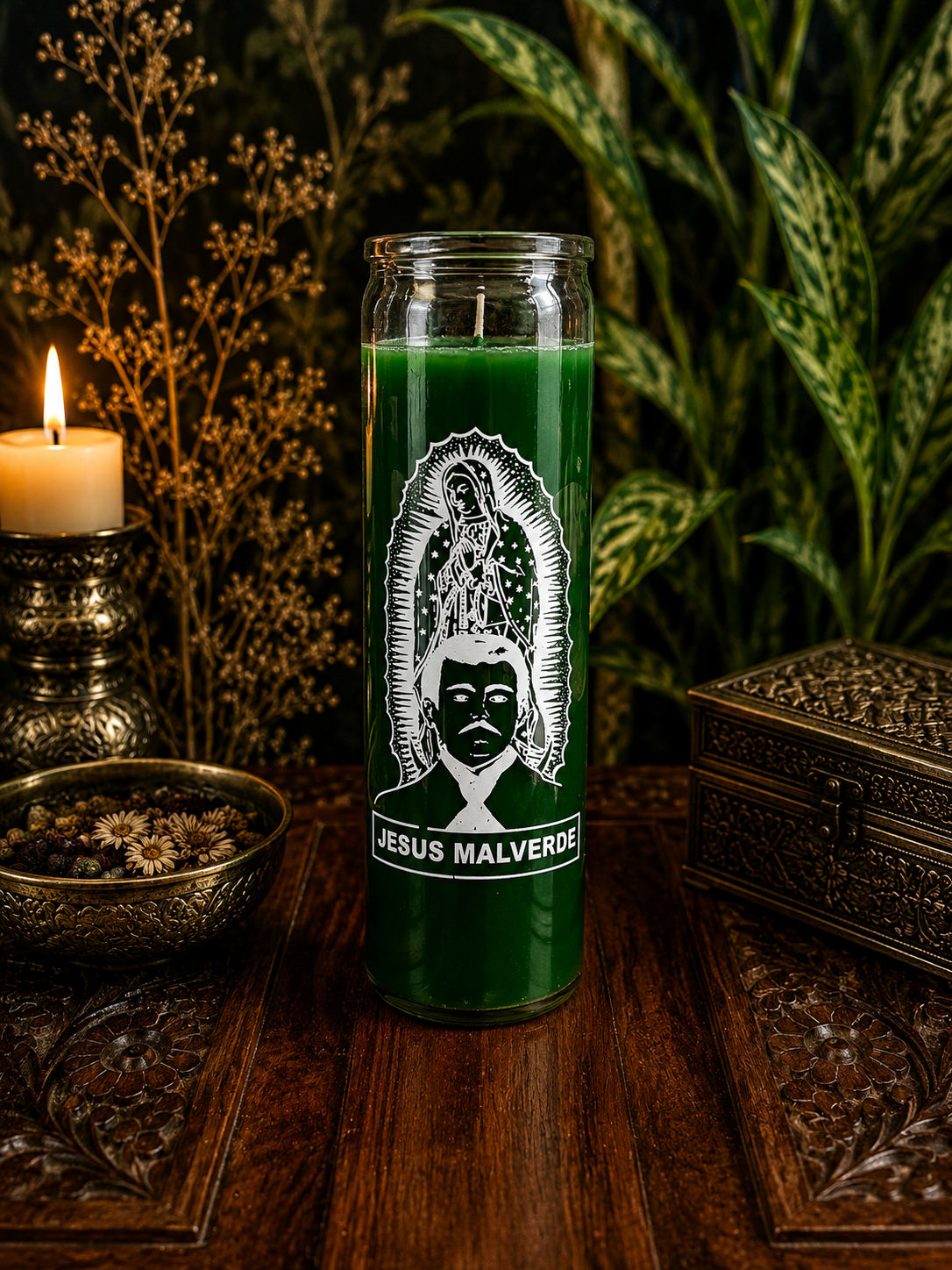 Jesús Malverde 7-Day Prayer Candle | Protection & Prosperity