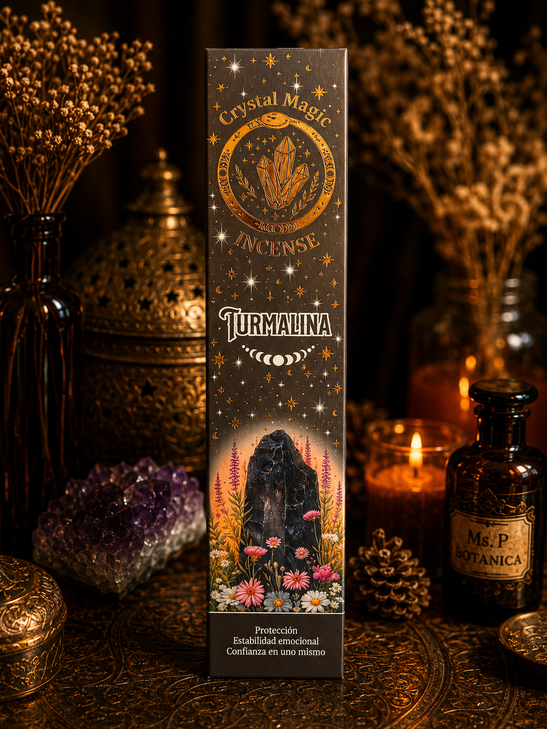 Black Tourmaline Crystal Incense