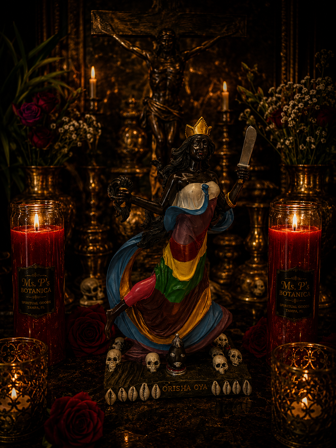 8" Oya Statue for Transformation, Protection & Spiritual Strength