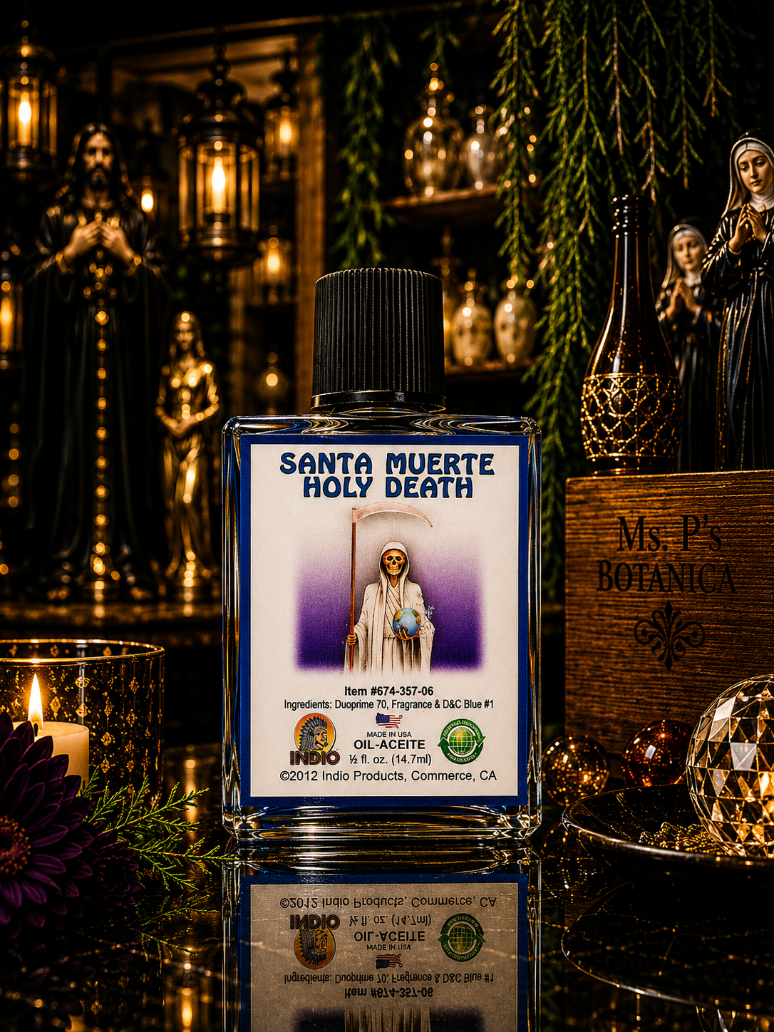 Blue Santa Muerte Oil