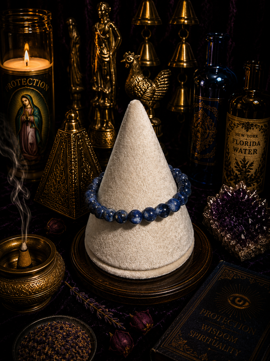 Dumortierite Bracelet for Patience, Mental Clarity & Self-Discipline
