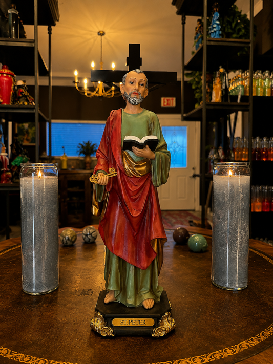 12.5" Saint Peter Statue for Faith, Protection & Devotion