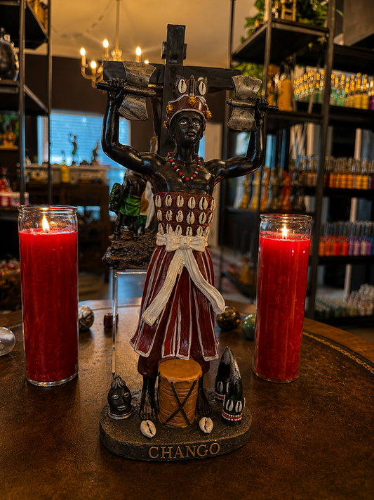 13" Chango Statue for Protection, Strength & Devotional Altars