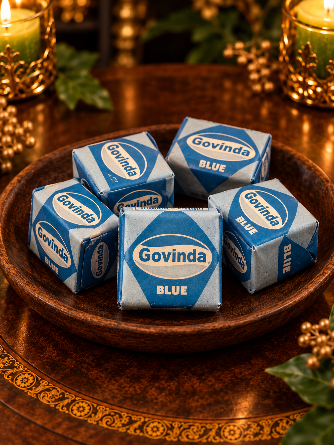 Govinda Blue Añil Squares