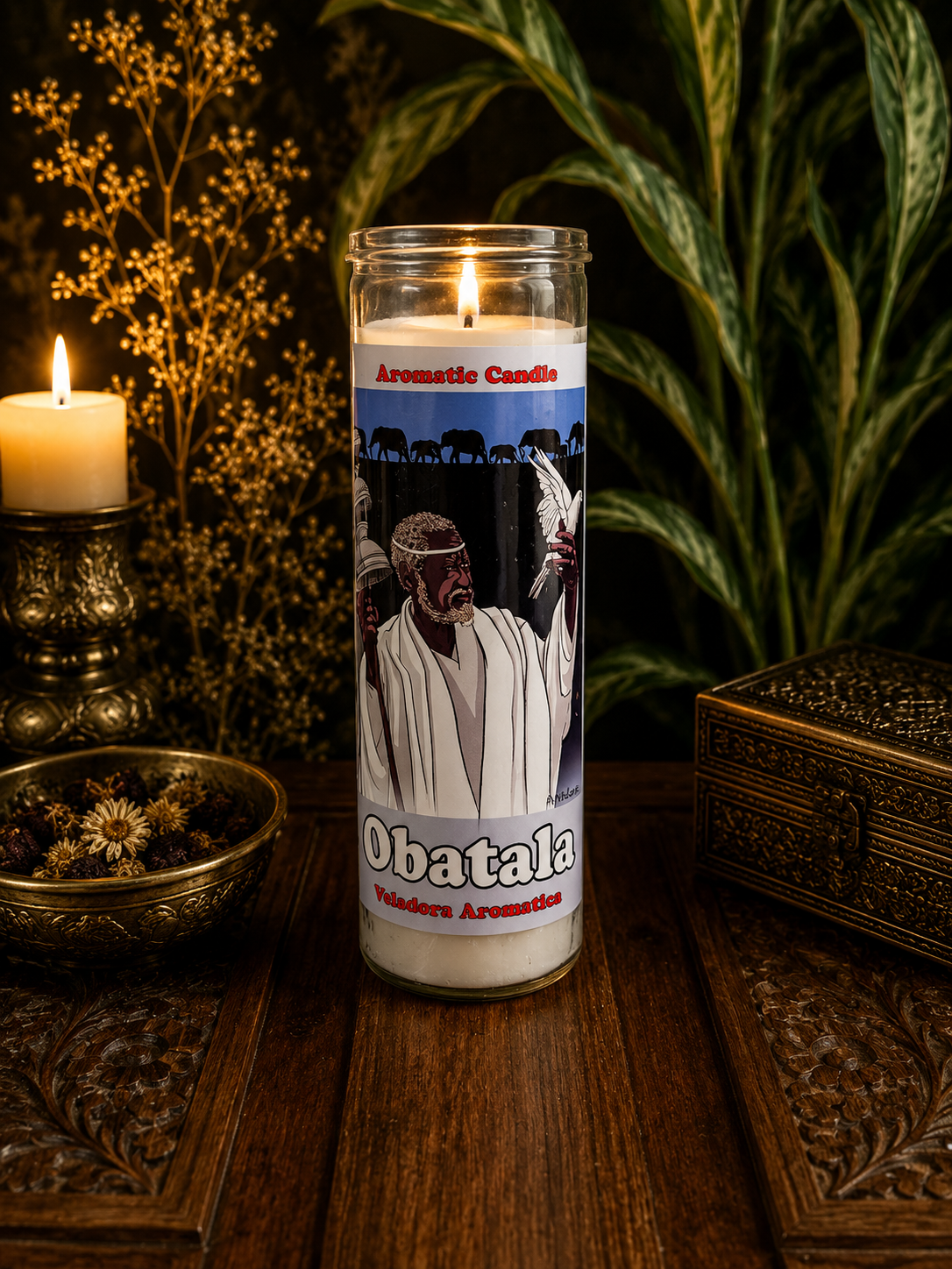 Fixed Obatalá 7-Day Spiritual Candle | Peace, Wisdom & Protection
