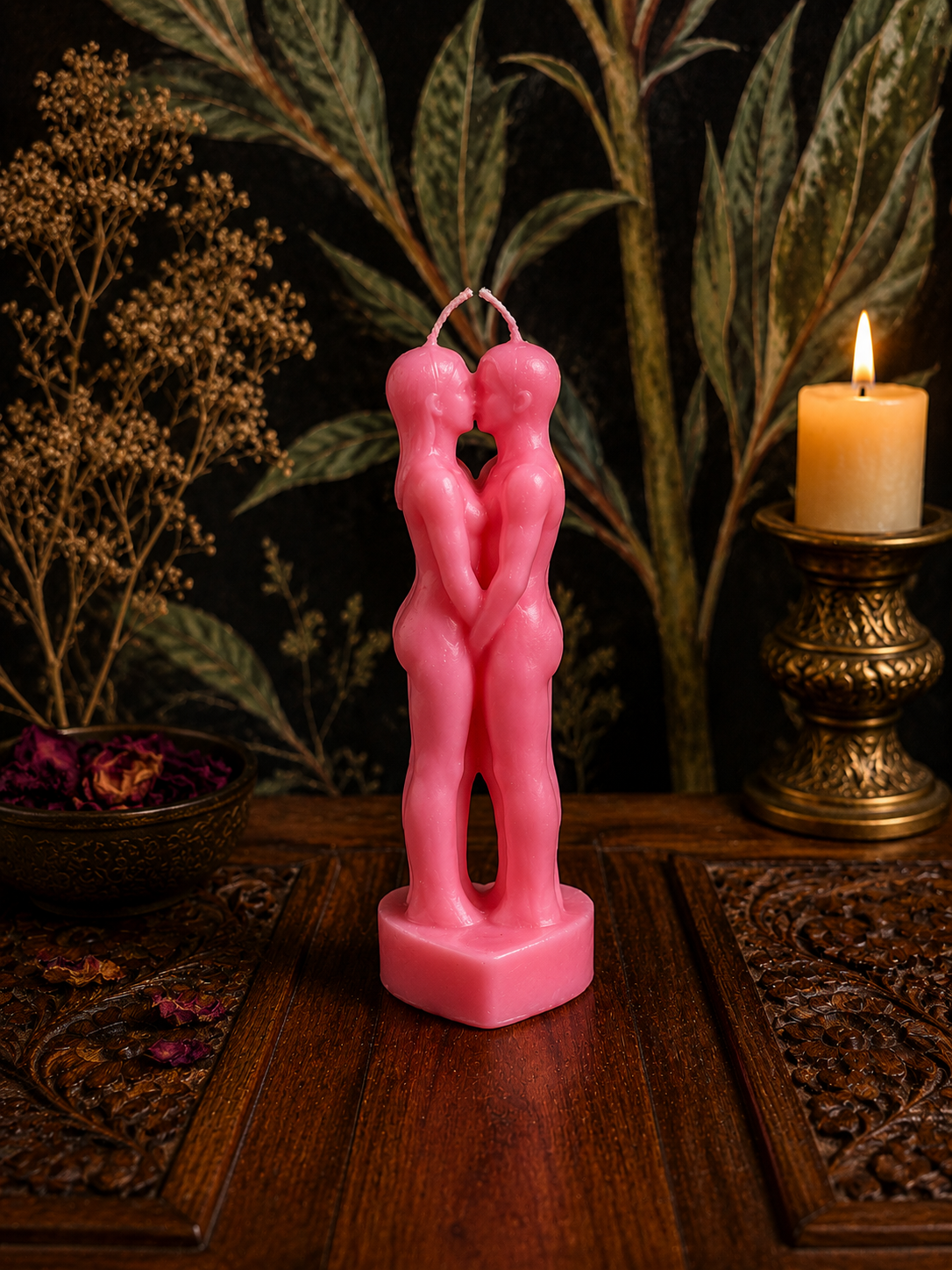Pink Male & Female Reconciliation Candle – Love, Attraction & Relationship Ritual Candle