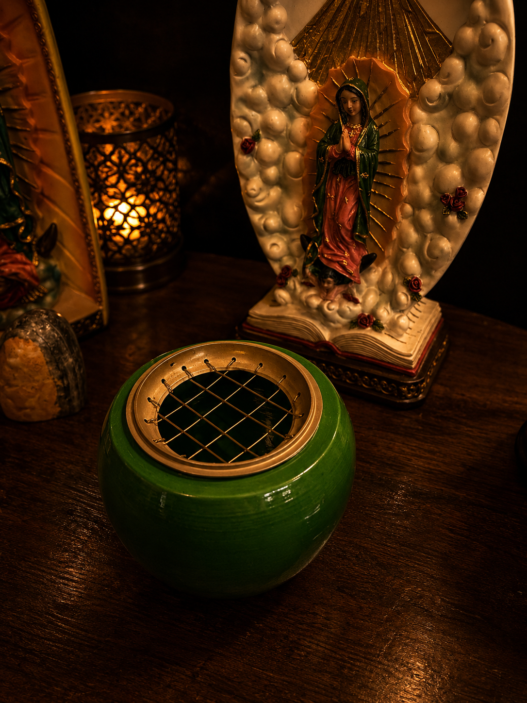 Round Iron Resin Burner for Charcoal & Incense | Spiritual Altar Burner