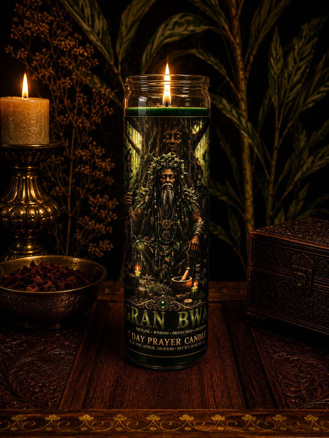 Gran Bwa Spiritual Candle | Nature, Strength, Healing & Ancestral Wisdom