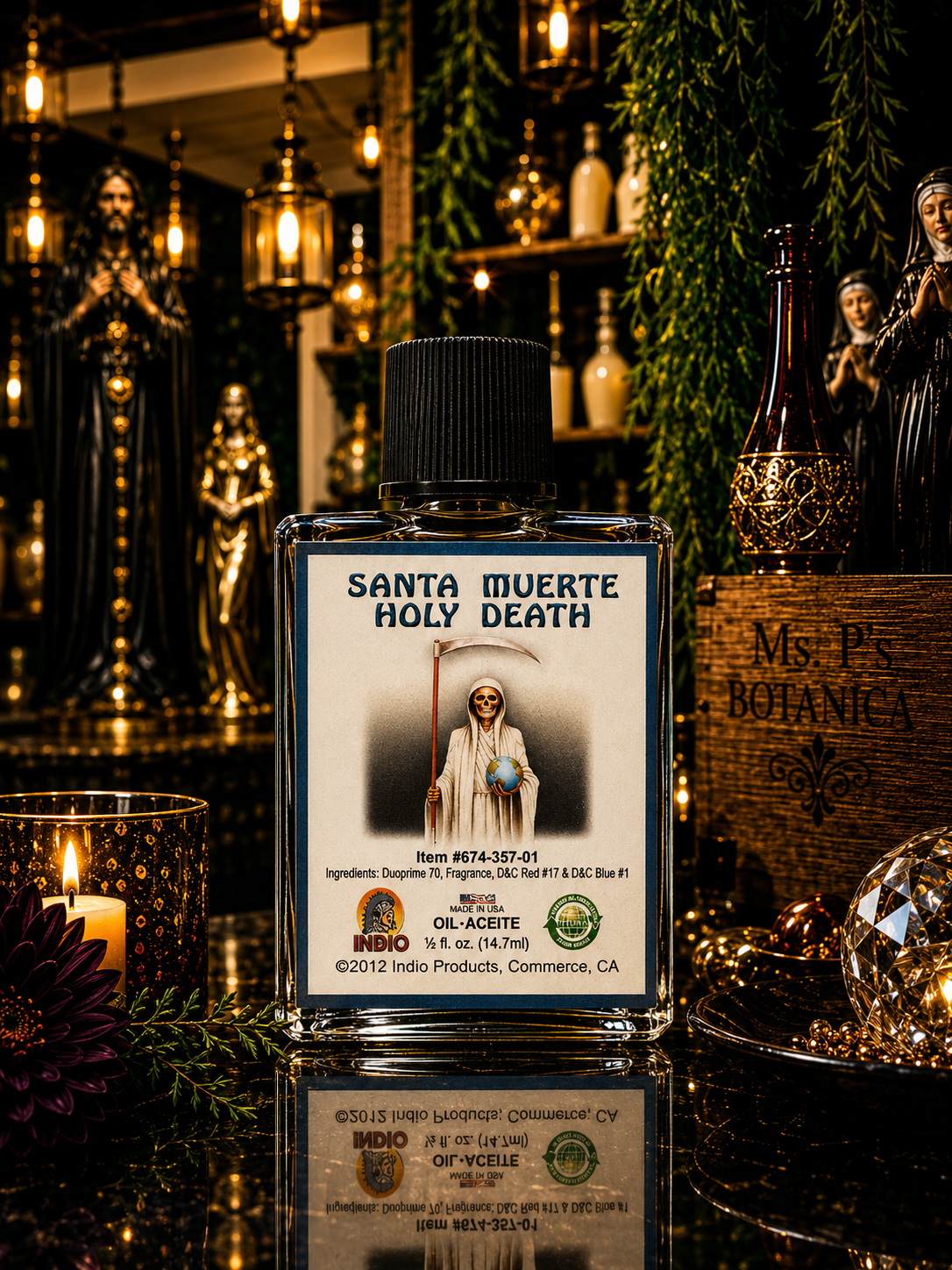 Black Santa Muerte Oil