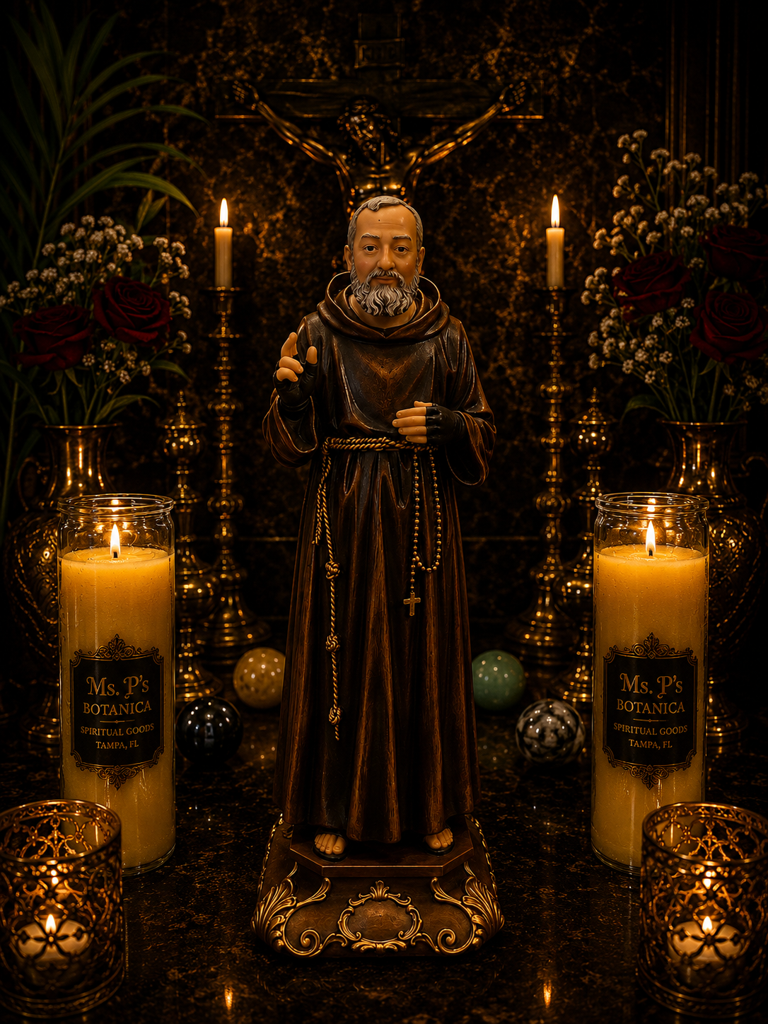 12" Padre Pio Statue for Prayer, Healing & Devotion