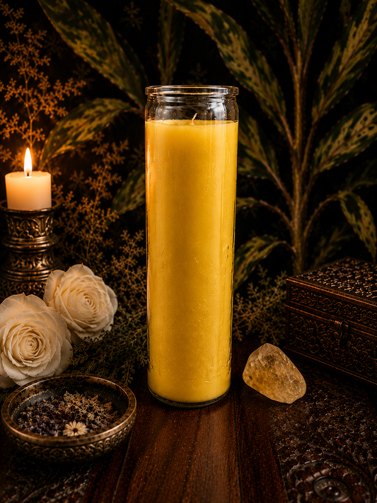 Yellow 7-Day Spiritual Candle | Success, Prosperity & Confidence