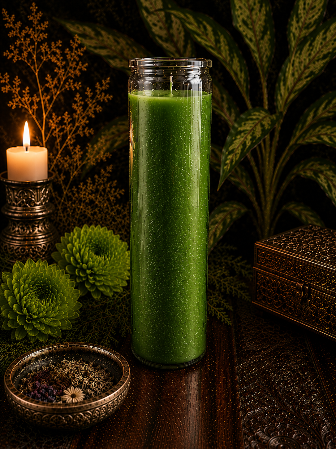 Green 7-Day Spiritual Candle | Prosperity, Abundance & Luck