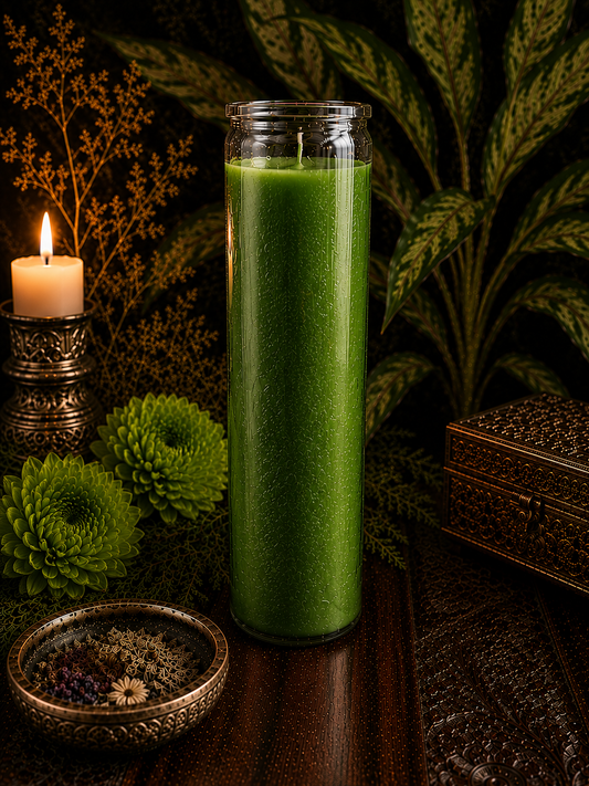 Green 7-Day Spiritual Candle | Prosperity, Abundance & Luck