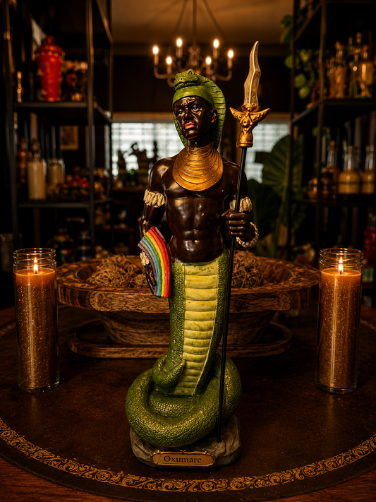 12" Oxumare Spiritual Statue | Renewal, Prosperity & Divine Balance