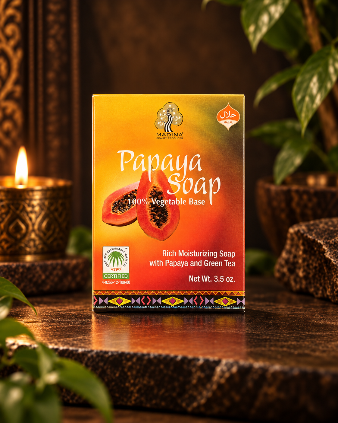Papaya & Green Tea Soap for Cleansing & Renewal