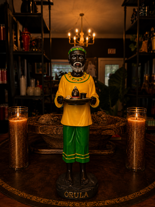 12" Orula (Orunmila) Spiritual Statue | Wisdom, Destiny & Protection