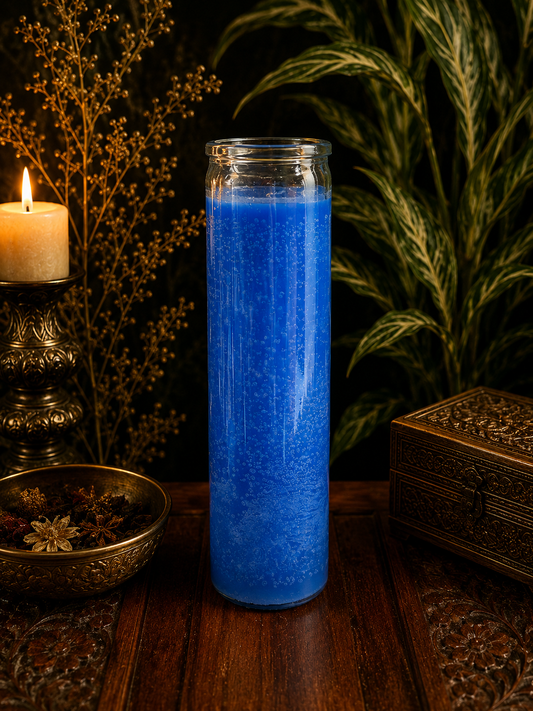 Blue 7-Day Spiritual Candle | Peace, Healing & Spiritual Guidance