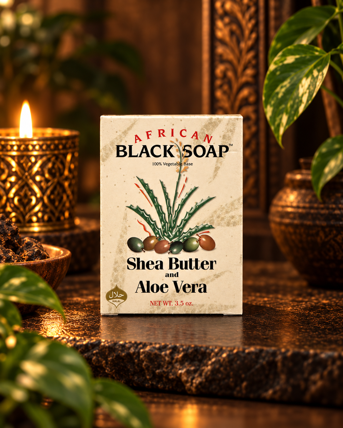 Black Soap with Shea Butter & Aloe Vera