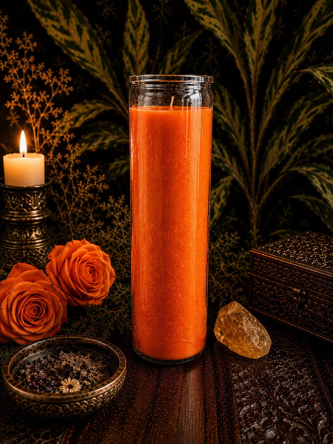 Orange 7-Day Spiritual Candle | Success, Opportunity & Road Opening