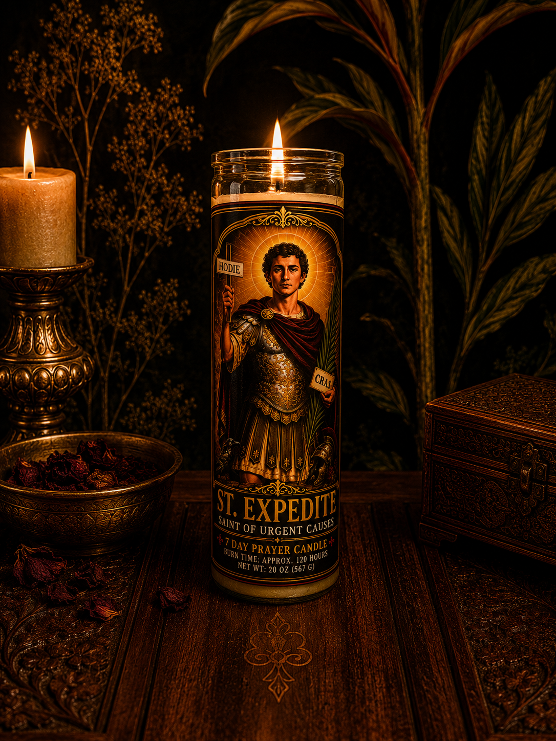 St-Expedite Yellow Candle