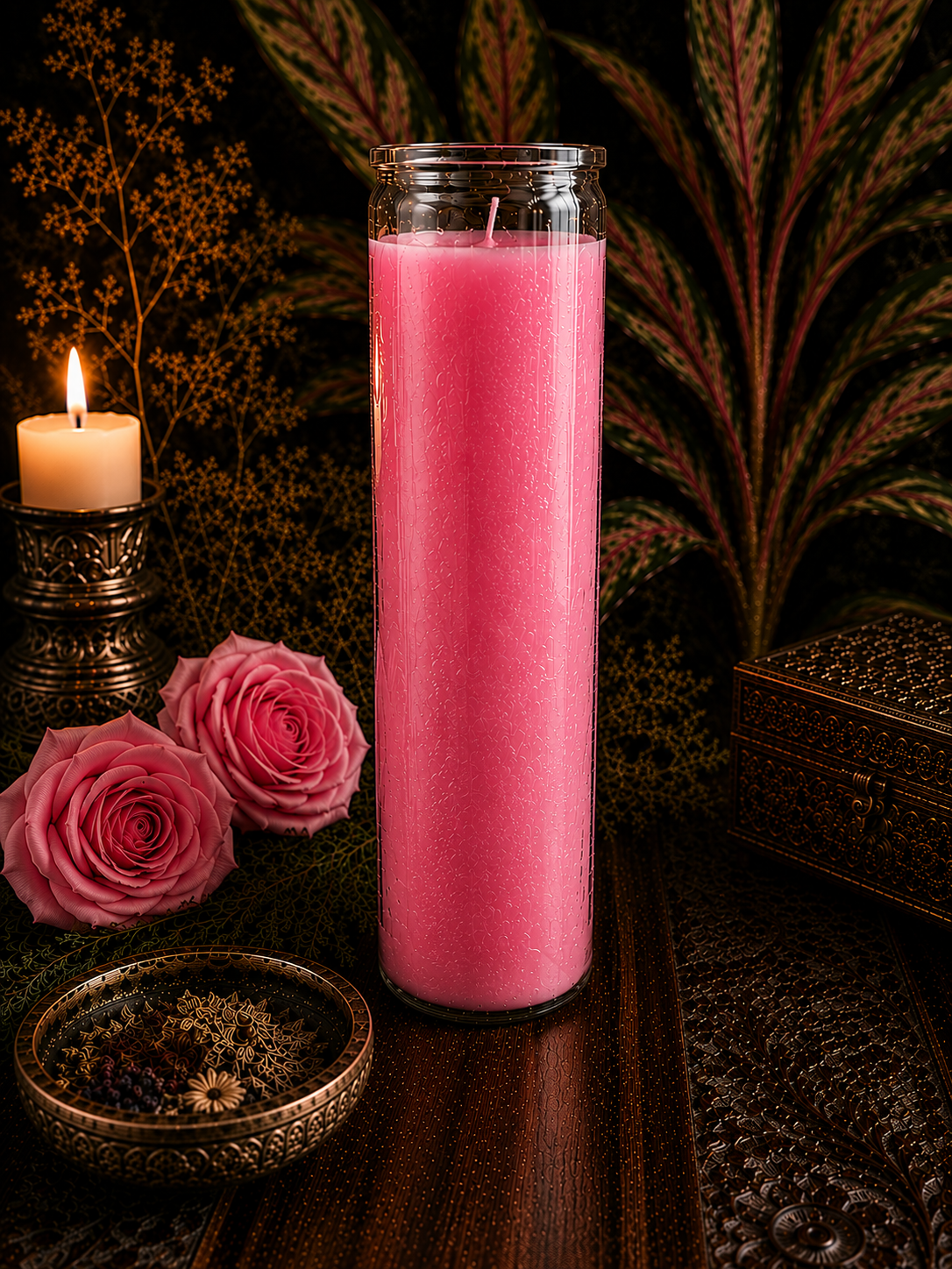 Pink 7-Day Spiritual Candle | Love, Harmony & Emotional Healing