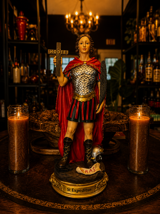 12" Saint Expedite Statue | Quick Assistance, Success & Protection
