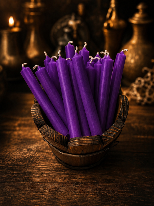 Purple Chime Candles | Power, Intuition, Wisdom & Spiritual Strength