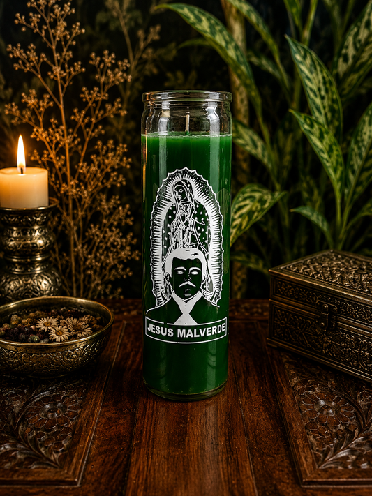 Jesús Malverde 7-Day Prayer Candle | Protection & Prosperity