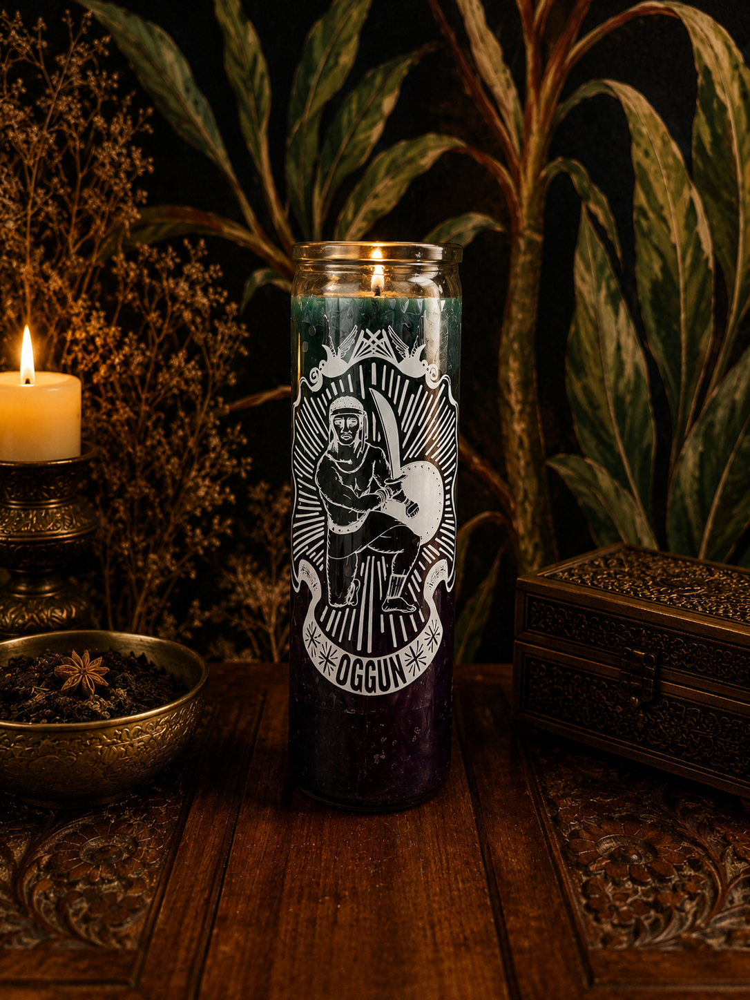 Ogun Candle – Protection, Open Roads & Strength