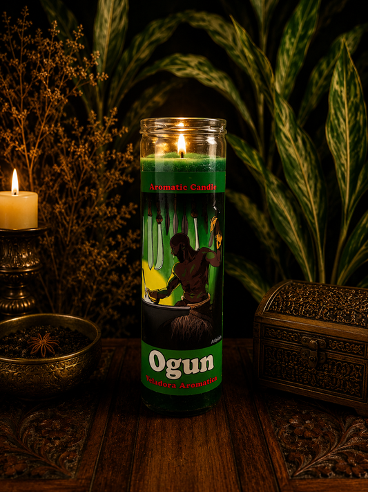 Fixed Ogun Candle – Road Opening, Protection & Victory