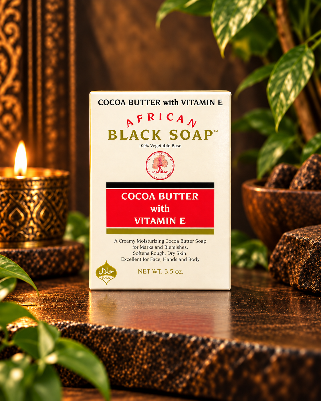 Black Soap with Cocoa Butter for Cleansing & Protection