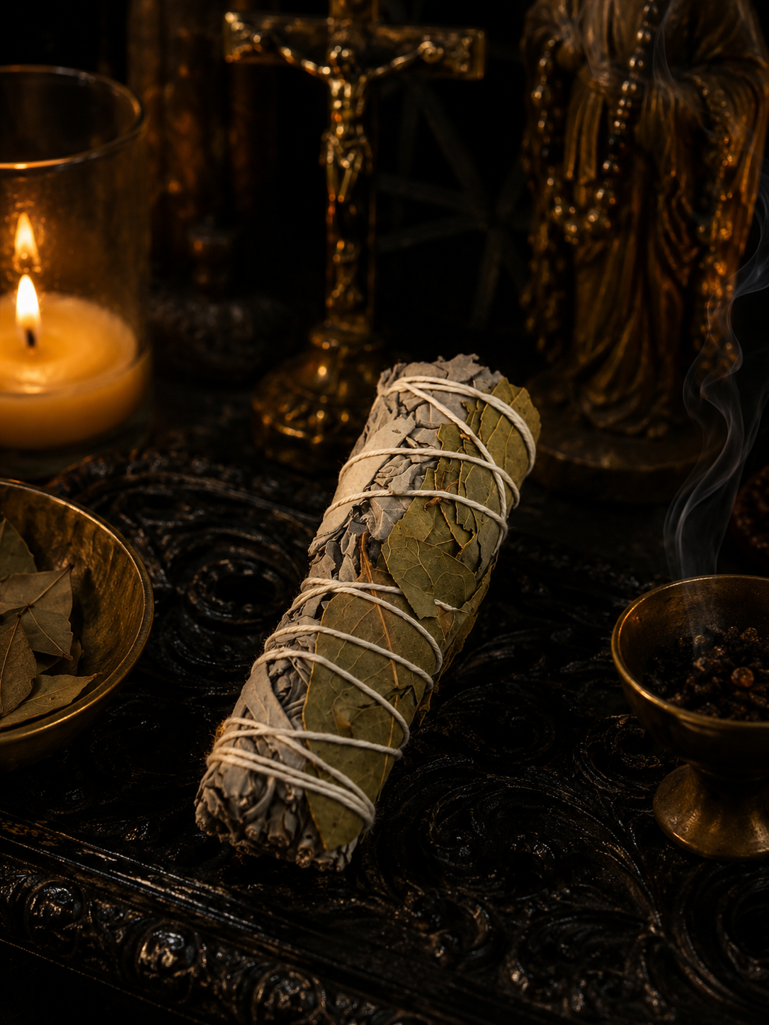 Sage & Bay Leaf Smudge Bundle for Manifestation, Prosperity & Cleansing